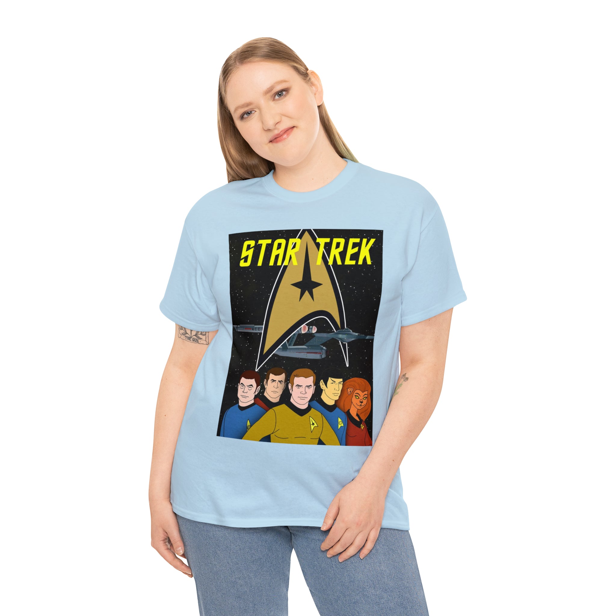 Star Trek Cartoon- Unisex Heavy Cotton T-Shirt - Creations by Chris and Carlos